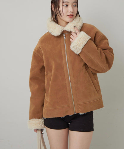 麂皮羊羔絨夾克