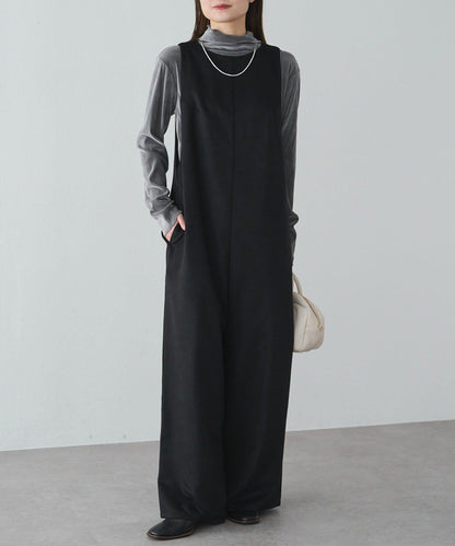 羊毛混紡雙面連體褲