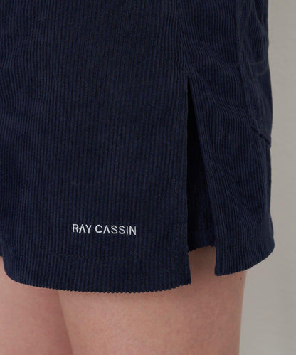 燈芯絨水洗微型短褲