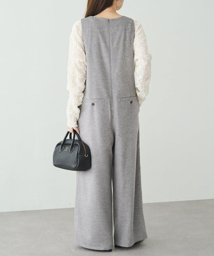 羊毛混紡雙面連體褲