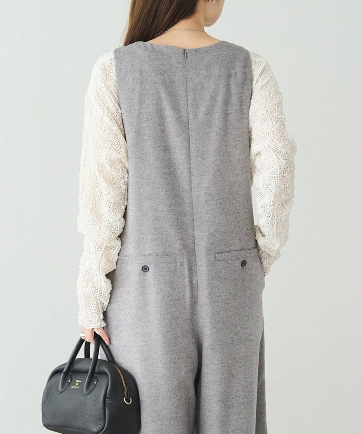 羊毛混紡雙面連體褲