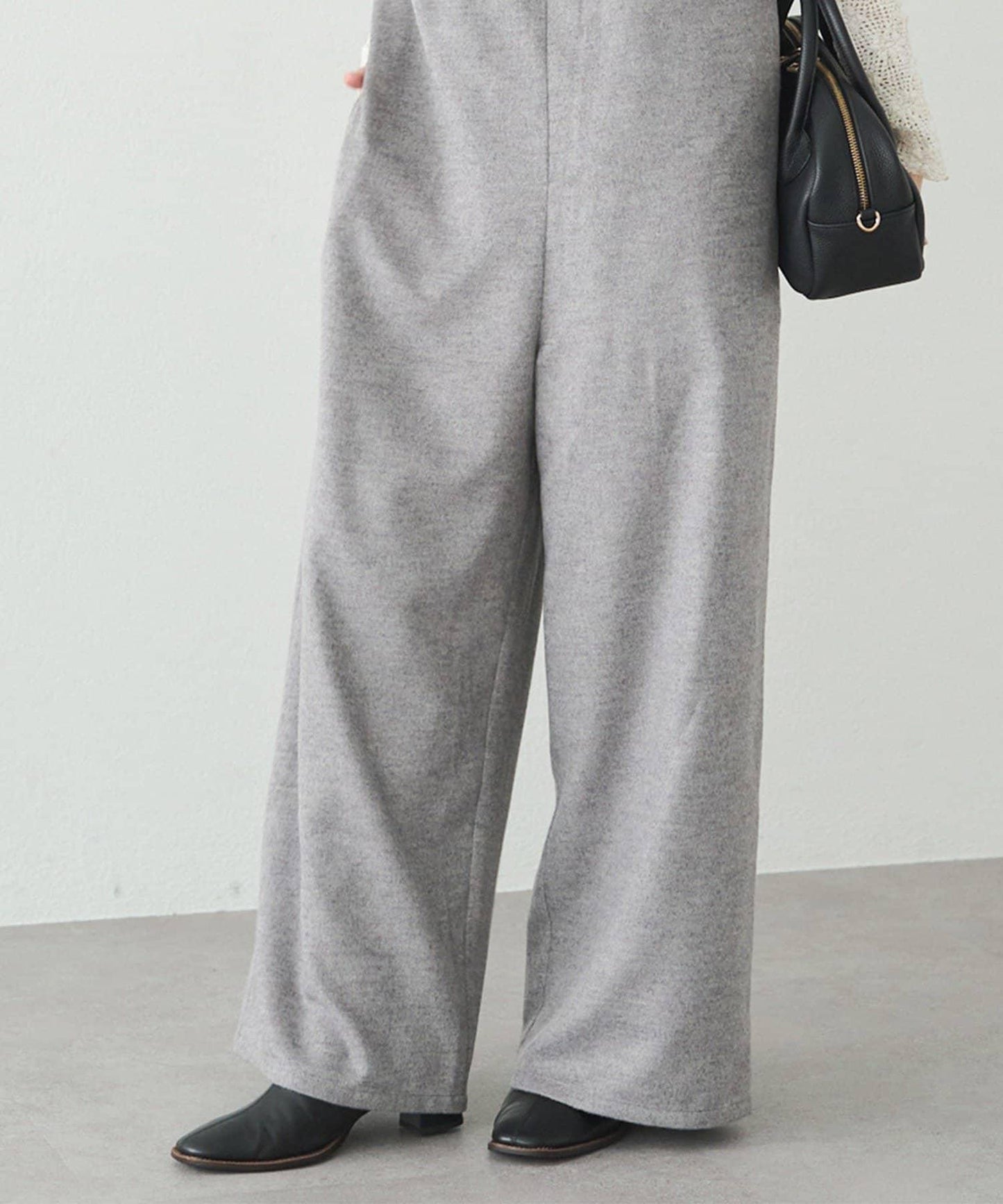 羊毛混紡雙面連體褲