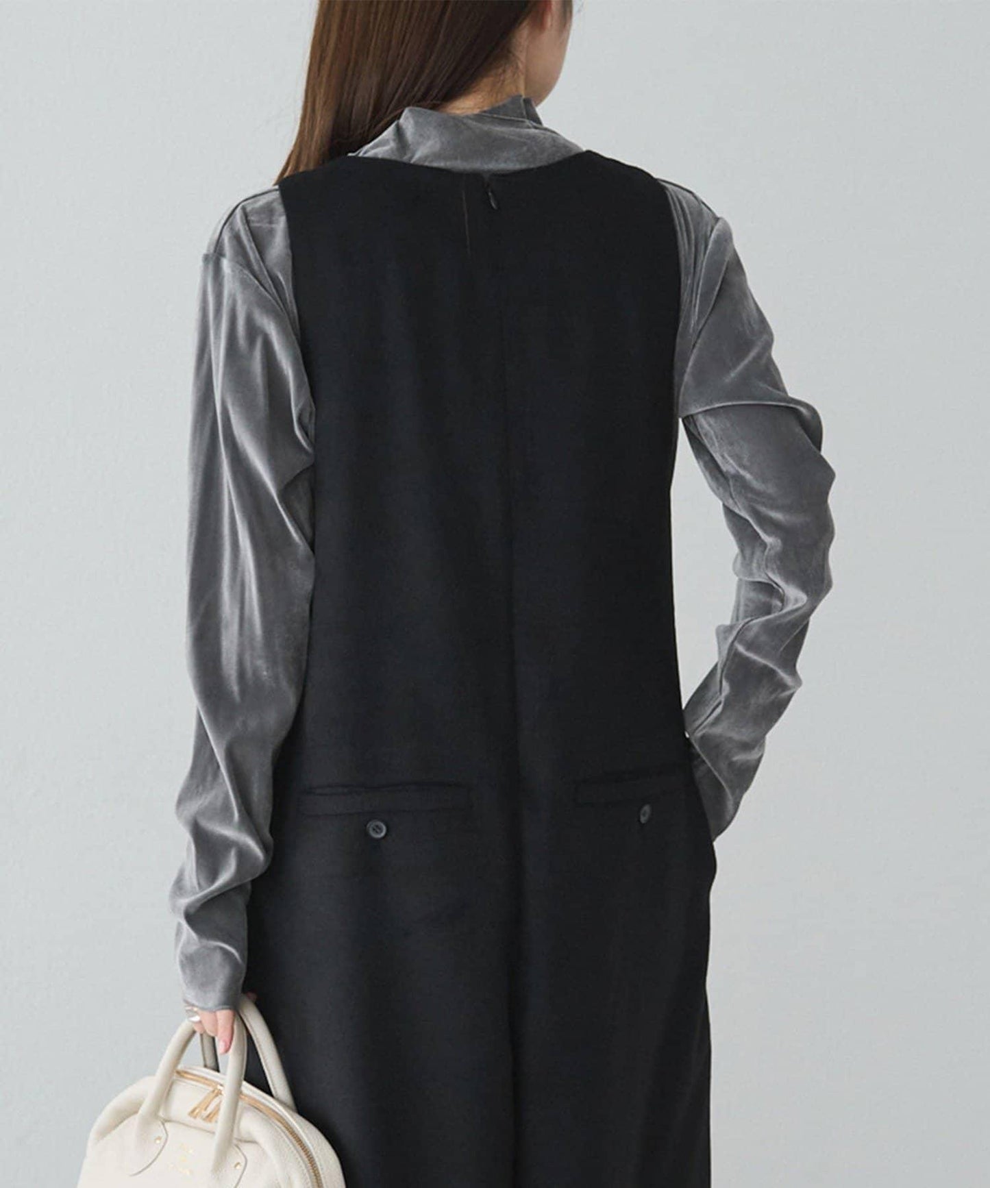 羊毛混紡雙面連體褲