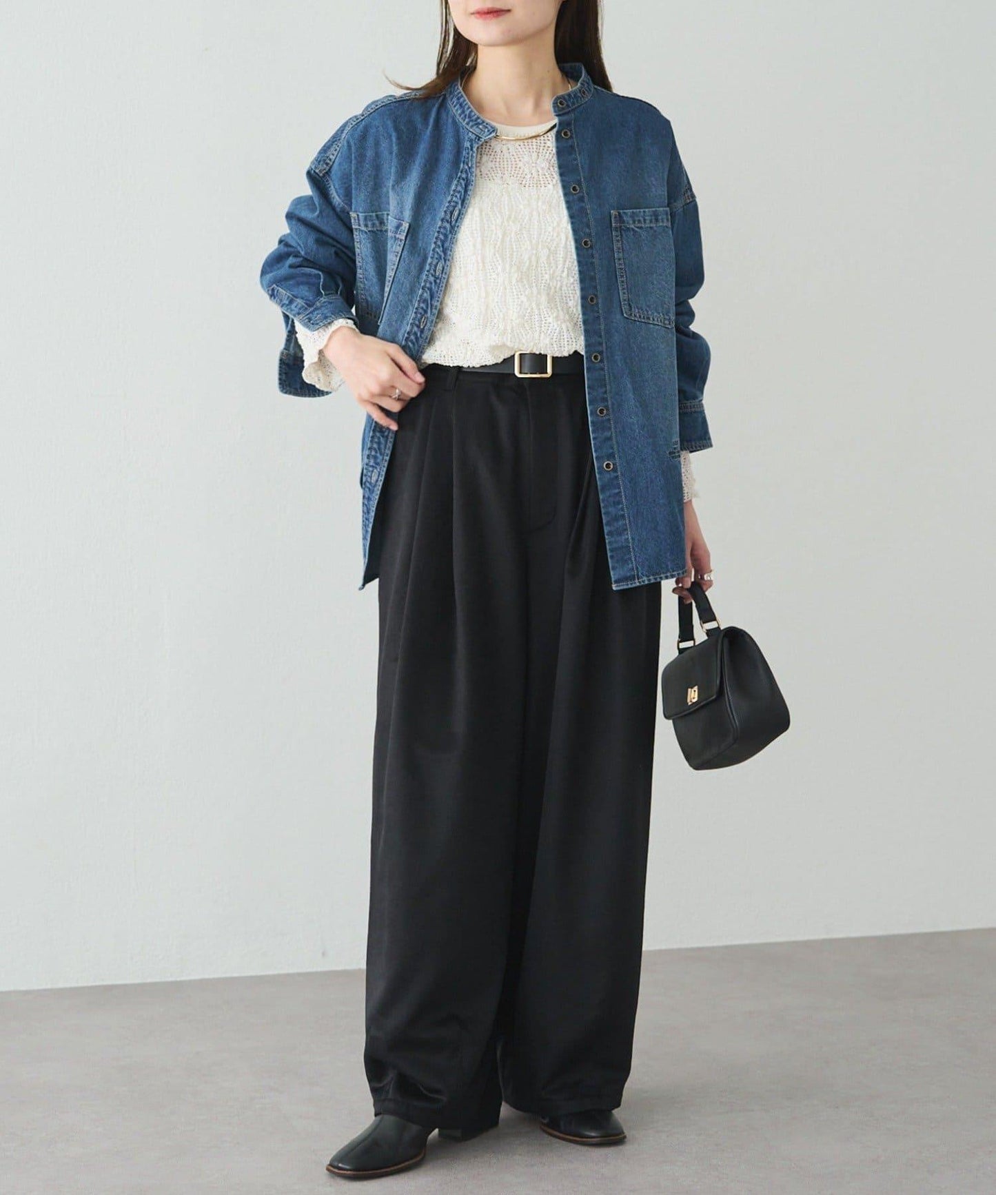 羊毛混紡燈籠休閒長褲