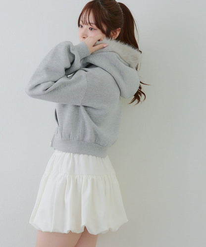 【SETUP對應單品】亮片Logo加絨毛絨連帽衛衣