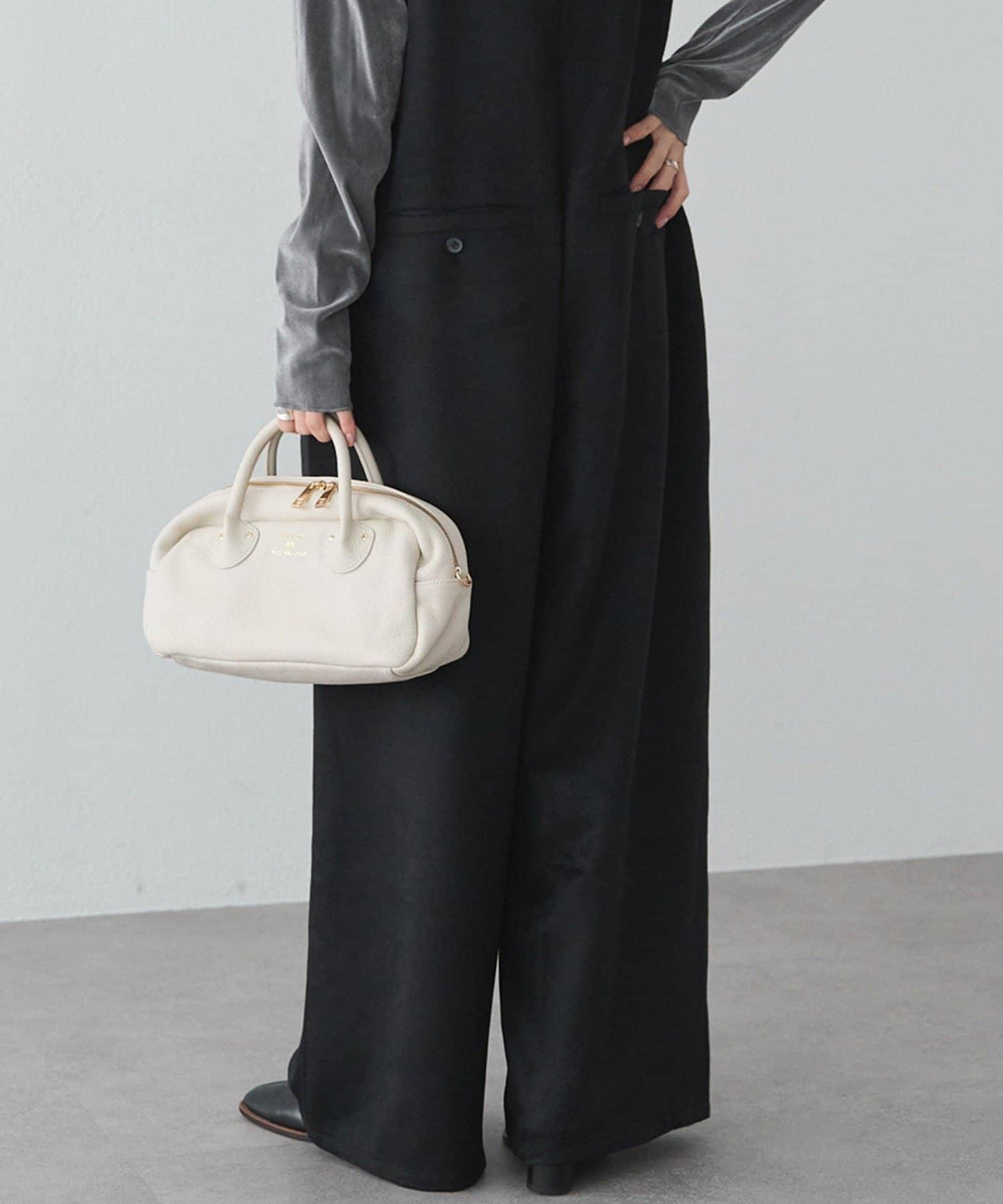 羊毛混紡雙面連體褲