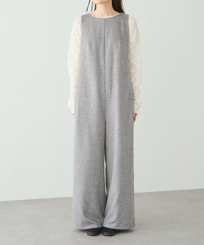 羊毛混紡雙面連體褲