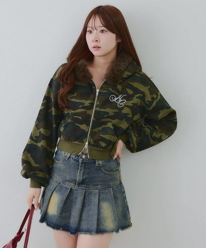 【SETUP對應單品】亮片Logo加絨毛絨連帽衛衣