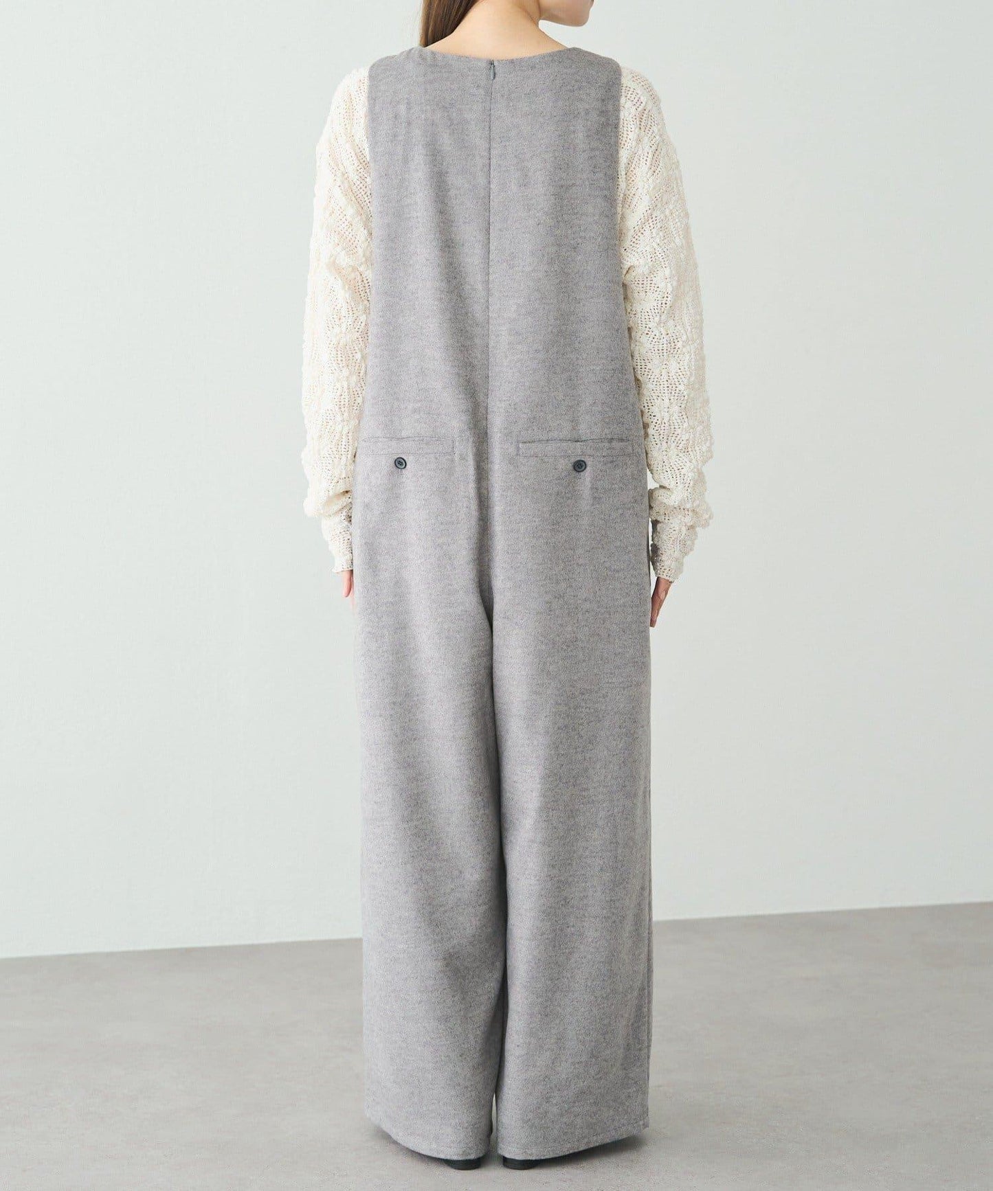 羊毛混紡雙面連體褲