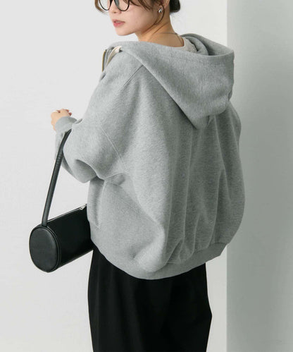 順滑粘合側邊拉鍊連帽衛衣