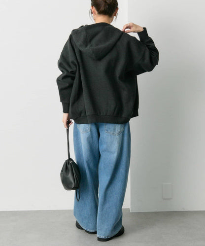 順滑粘合側邊拉鍊連帽衛衣