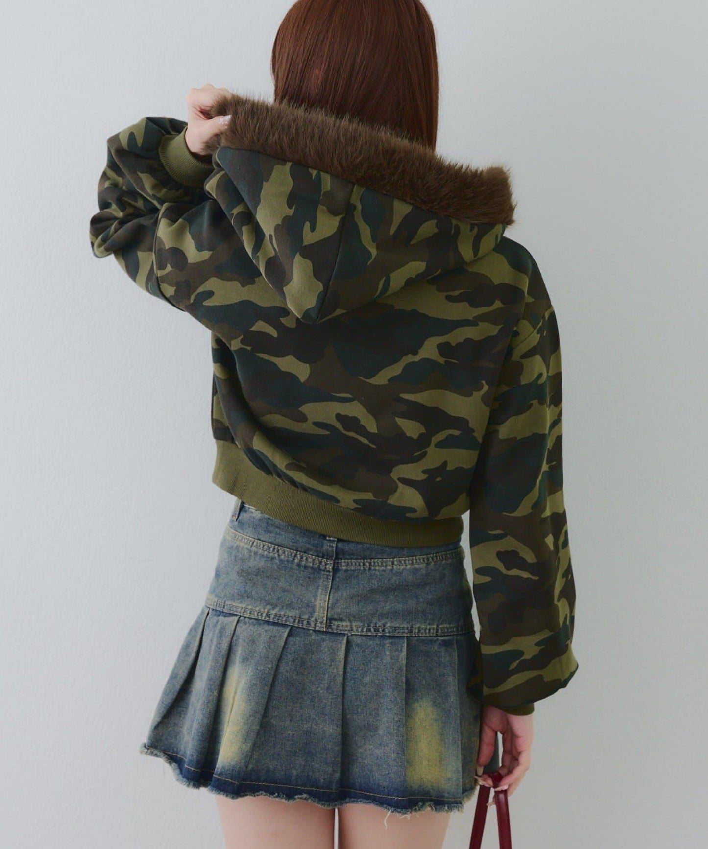 【SETUP對應單品】亮片Logo加絨毛絨連帽衛衣