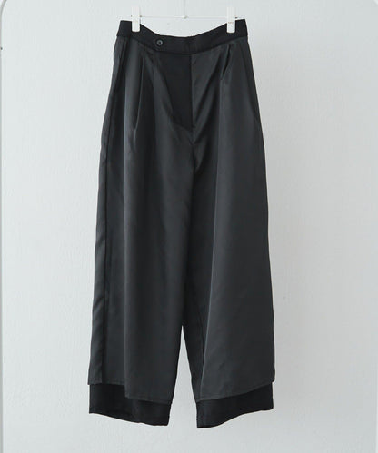 羊毛混紡燈籠休閒長褲