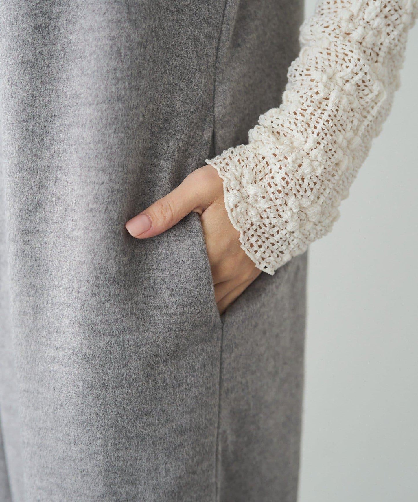 羊毛混紡雙面連體褲