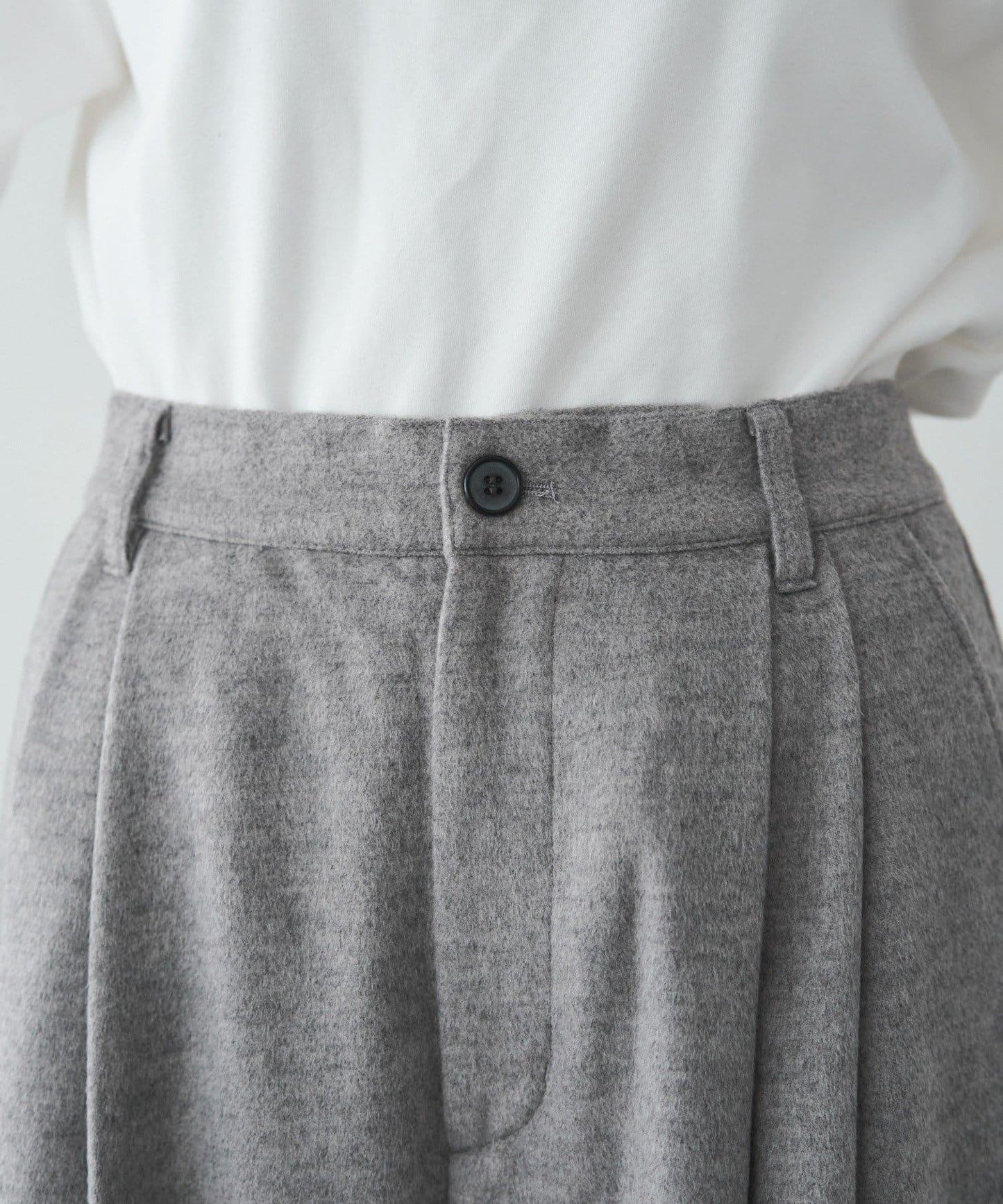 羊毛混紡燈籠休閒長褲