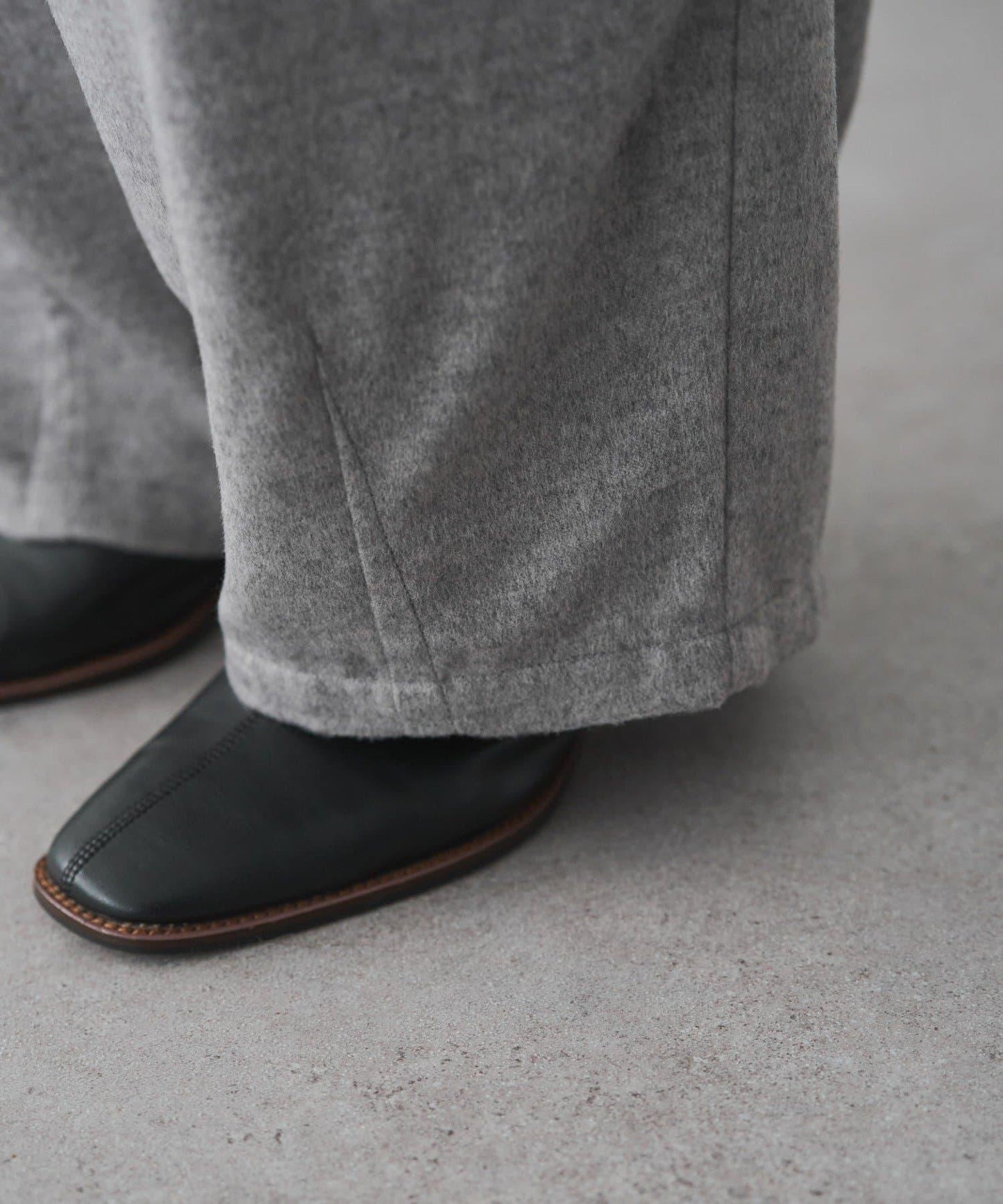 羊毛混紡燈籠休閒長褲