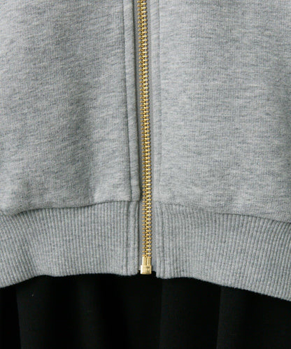 順滑粘合側邊拉鍊連帽衛衣