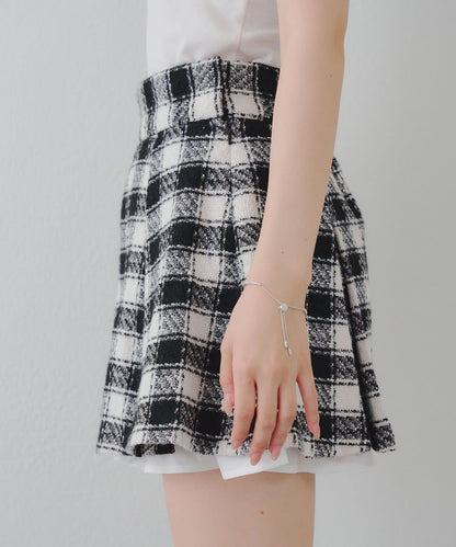 【套裝可搭配】粗花呢下襬微露迷你裙