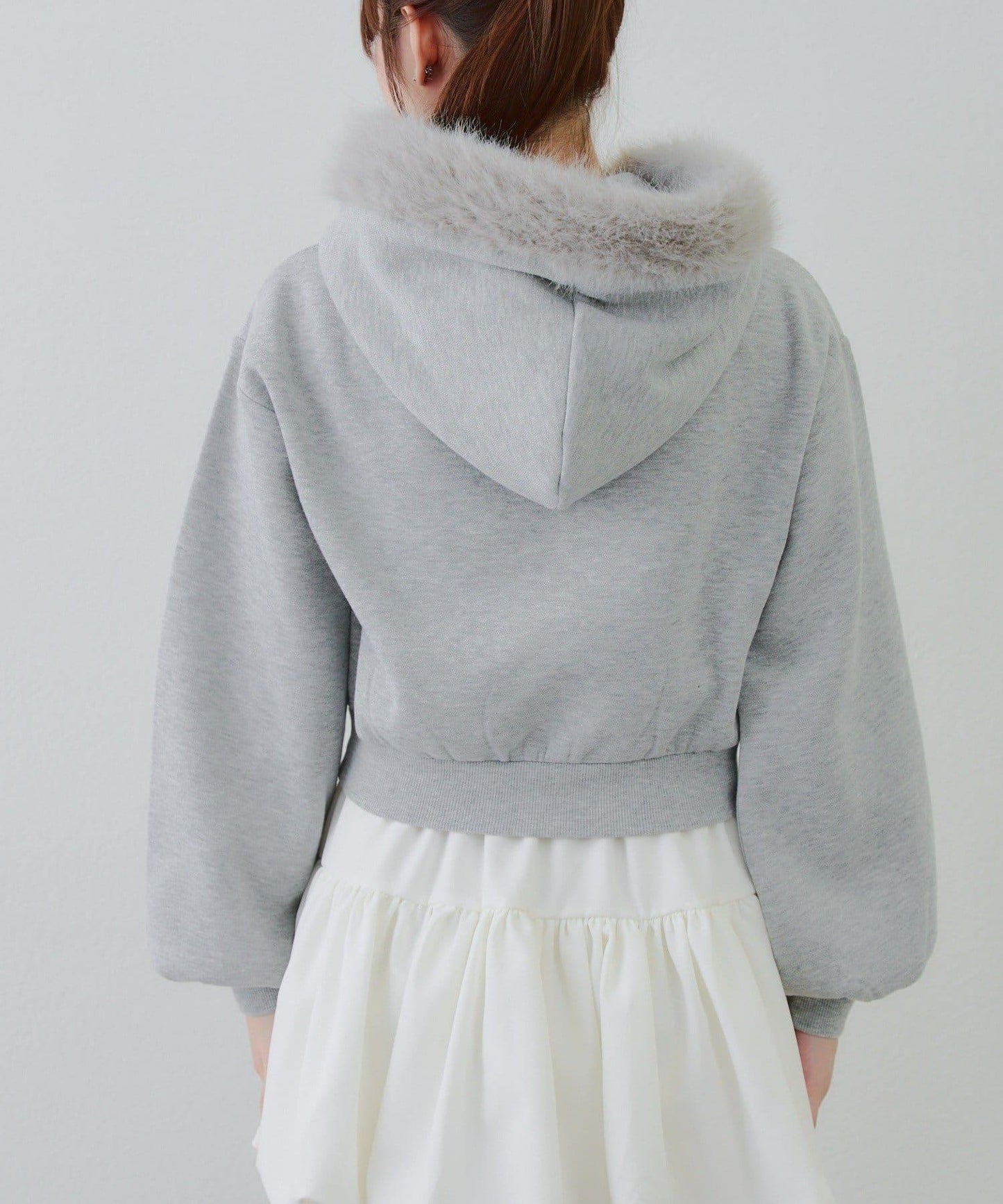 【SETUP對應單品】亮片Logo加絨毛絨連帽衛衣