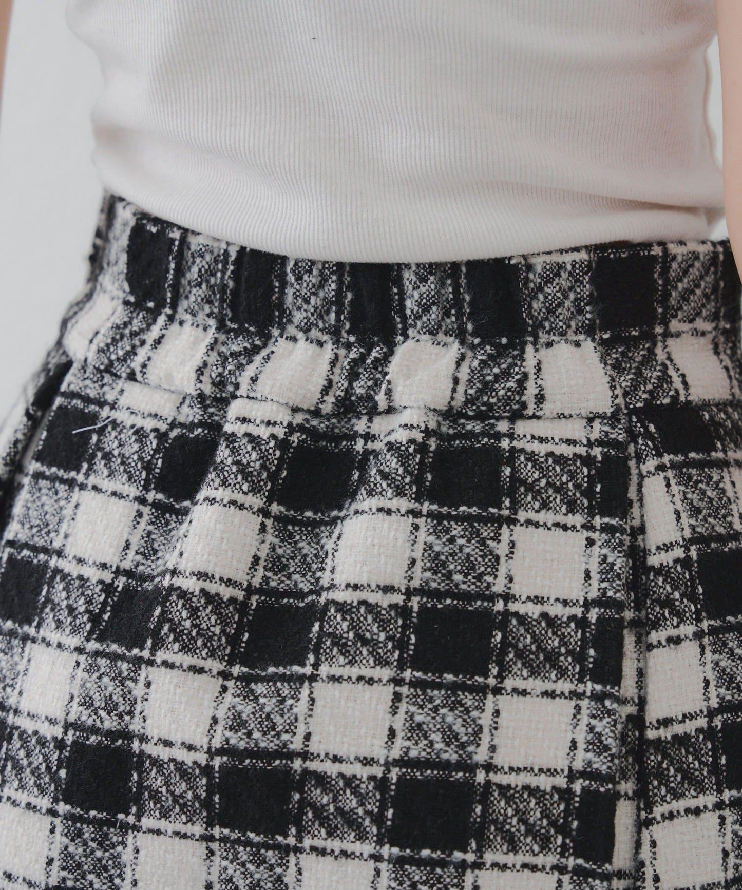 【套裝可搭配】粗花呢下襬微露迷你裙