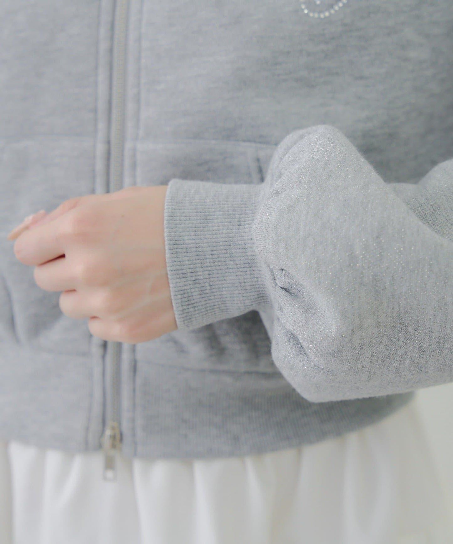 【SETUP對應單品】亮片Logo加絨毛絨連帽衛衣