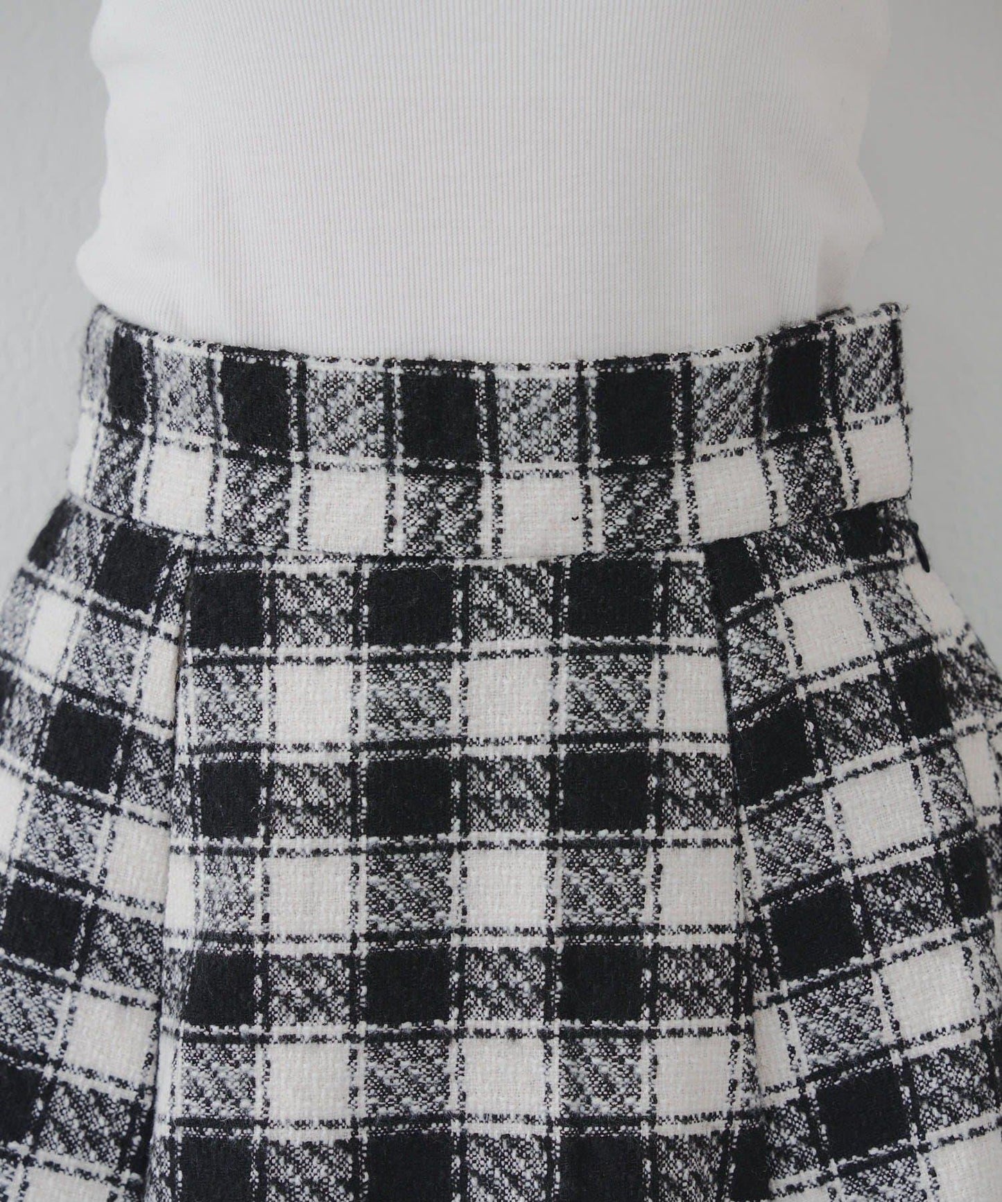 【套裝可搭配】粗花呢下襬微露迷你裙