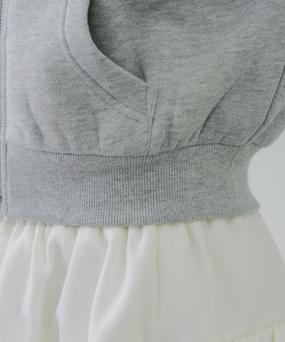 【SETUP對應單品】亮片Logo加絨毛絨連帽衛衣