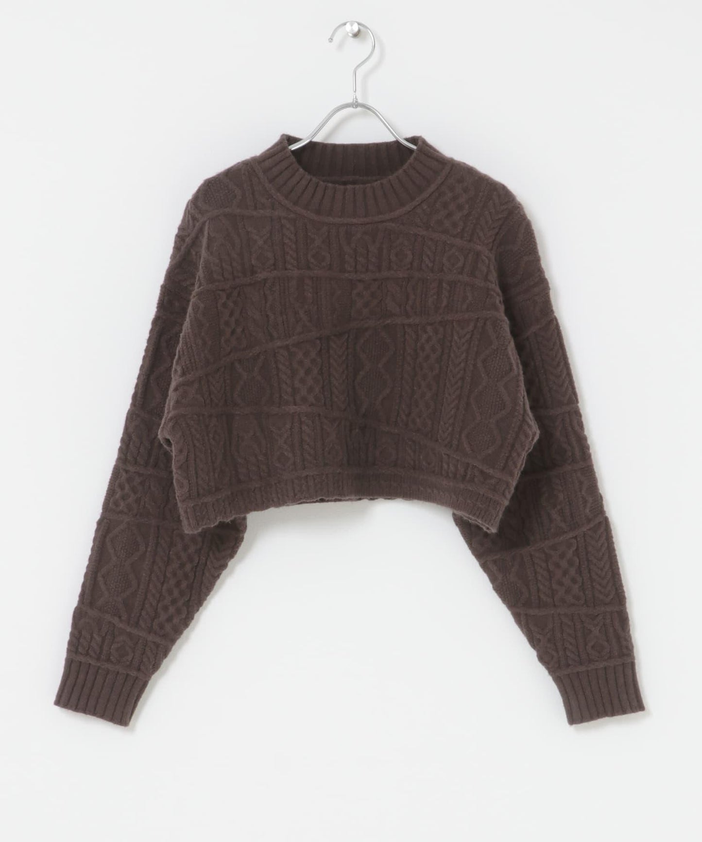 MIX拼色短款針織衫