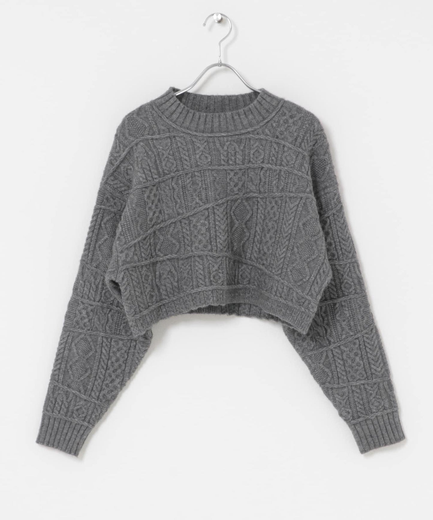 MIX拼色短款針織衫