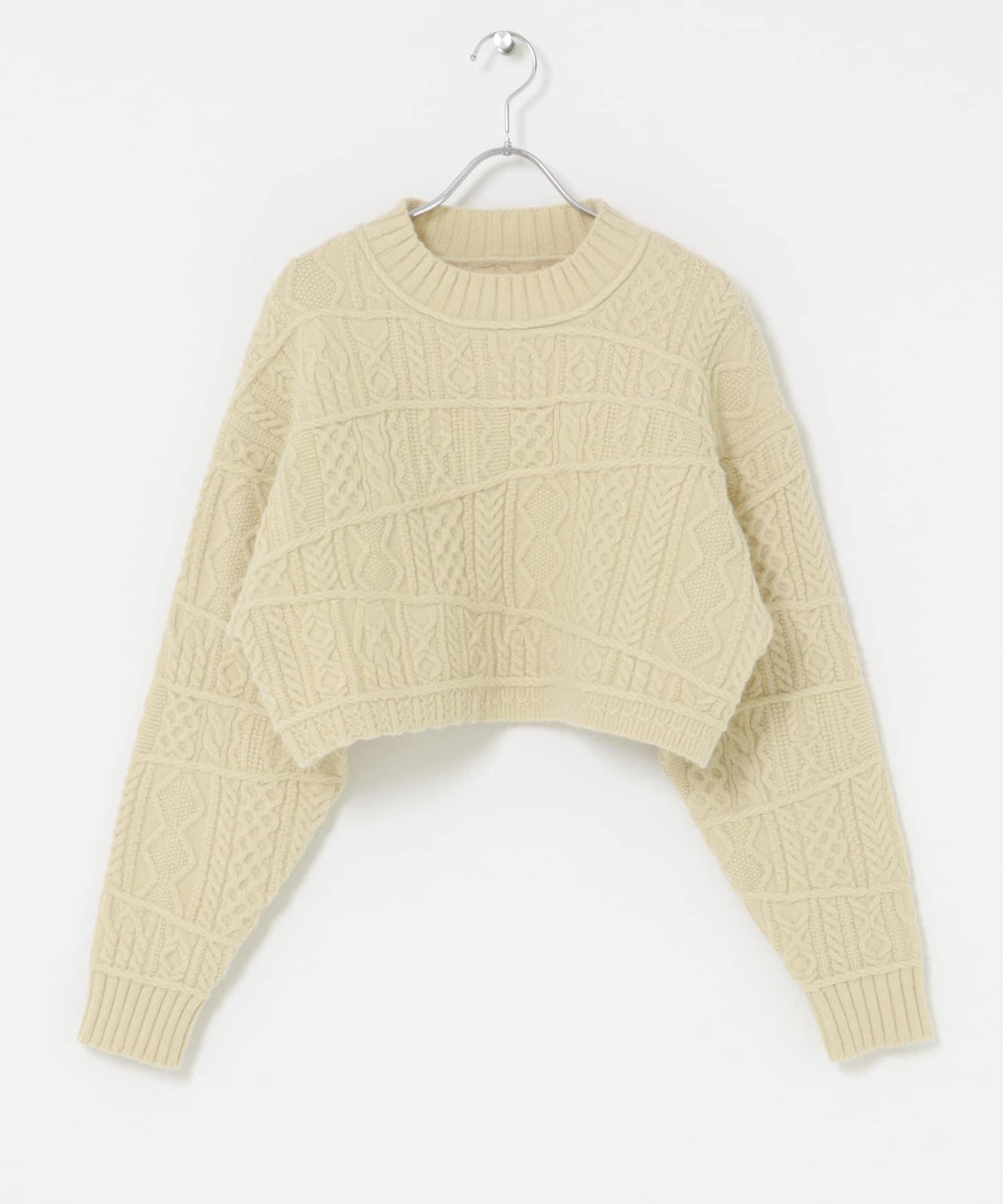 MIX拼色短款針織衫