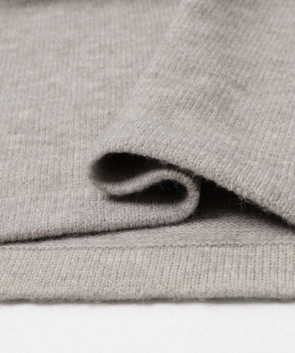 可水洗雙口袋半拉鍊針織衫