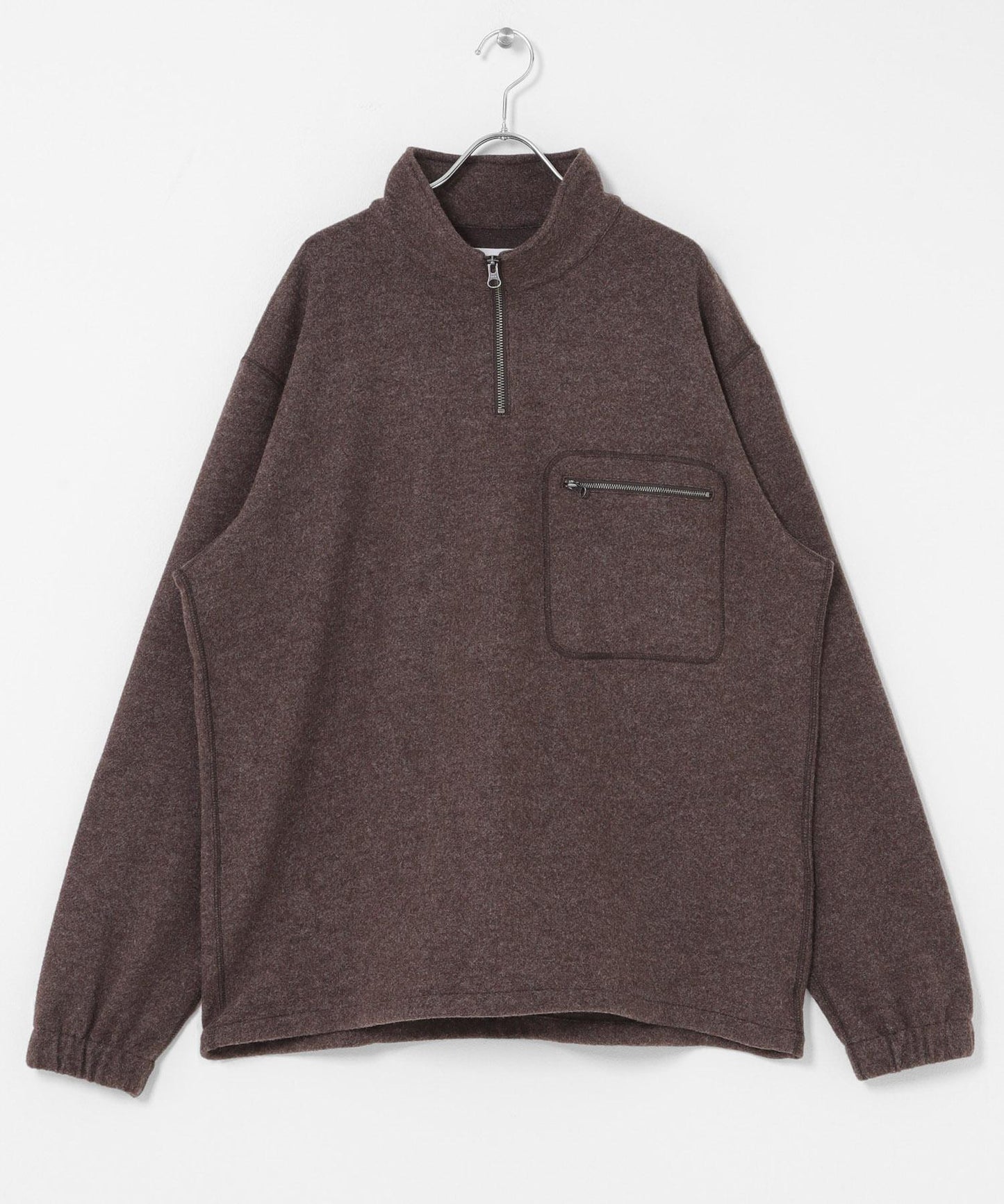 羊毛針織半拉鍊上衣