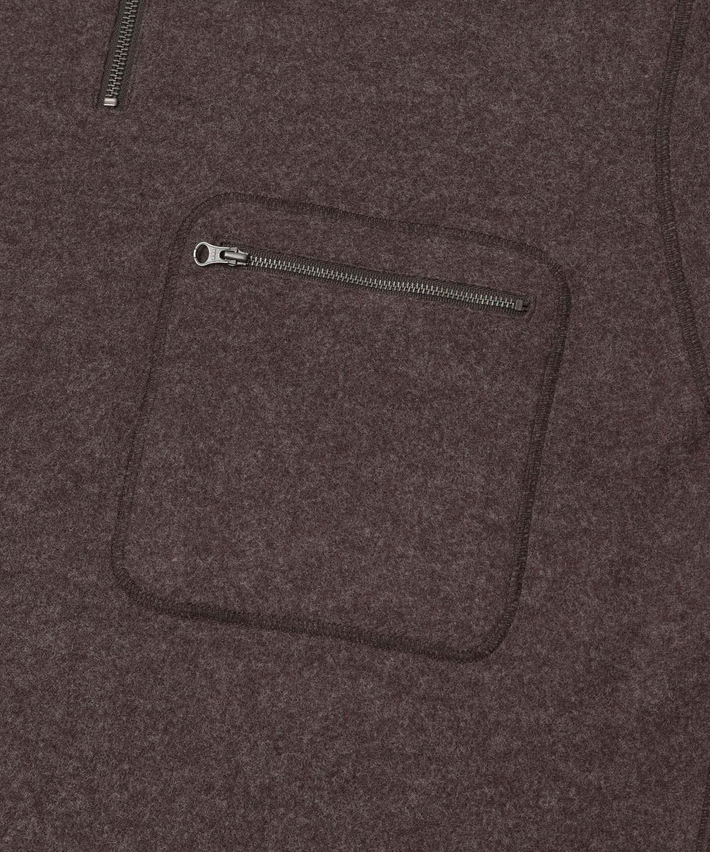 羊毛針織半拉鍊上衣