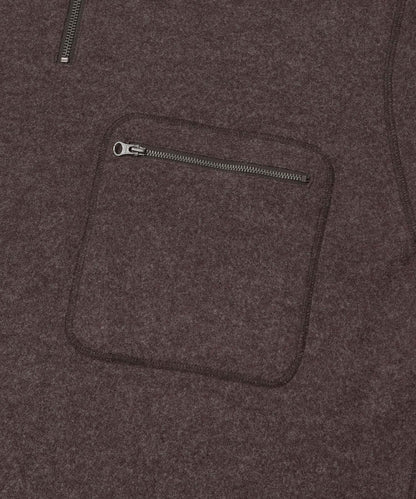 羊毛針織半拉鍊上衣