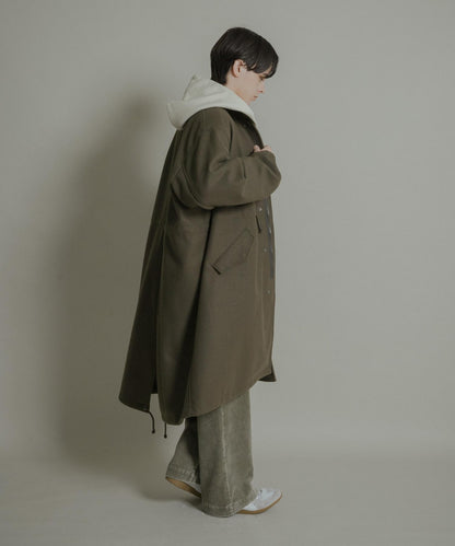 『UR TECH』剪裁呢料派克大衣