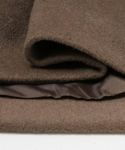 羊毛混紡雙排扣長款大衣