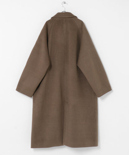 羊毛混紡雙排扣長款大衣