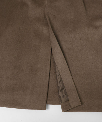 羊毛混紡雙排扣長款大衣