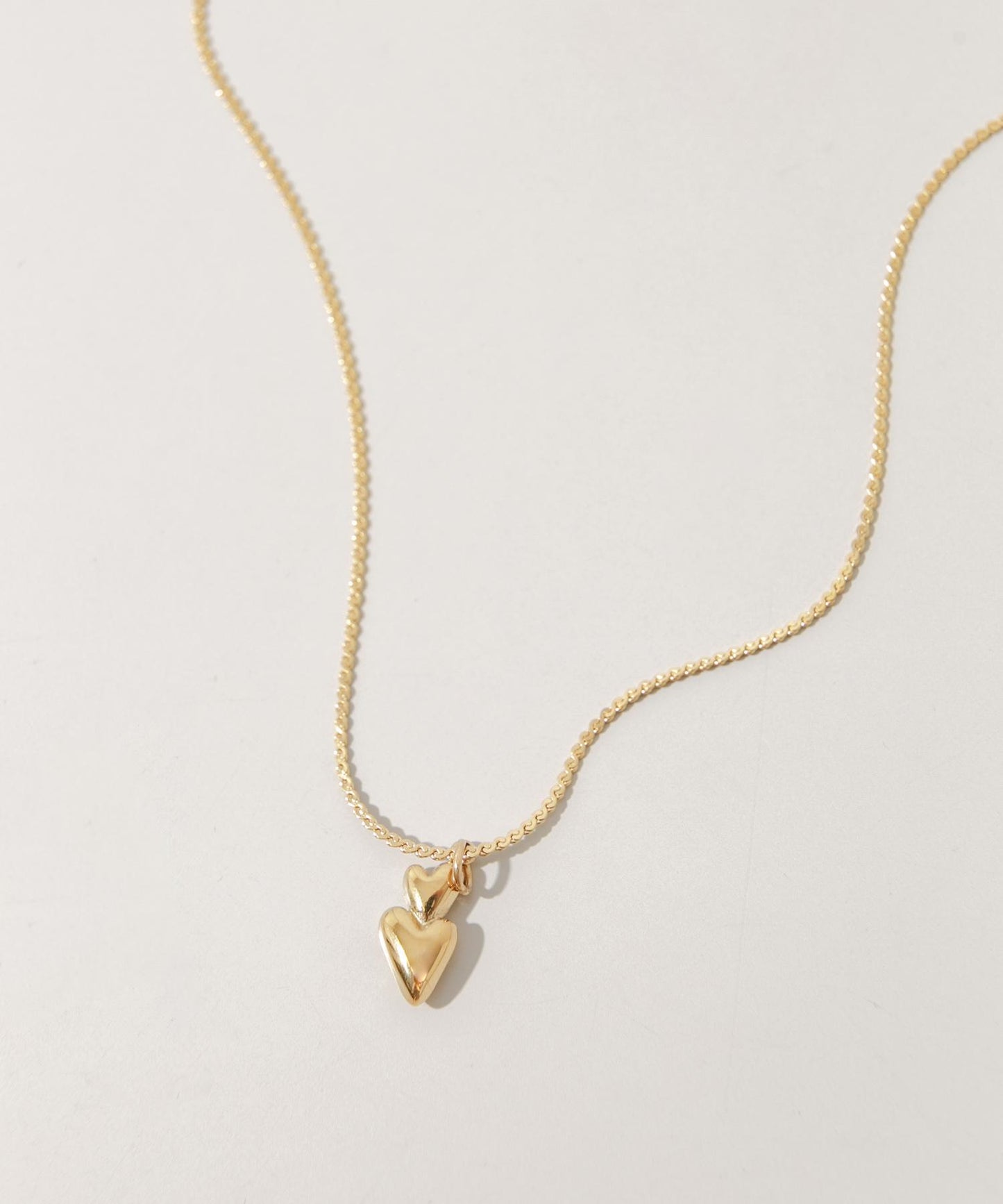 不鏽鋼雙心項鍊