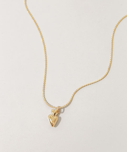 不鏽鋼雙心項鍊