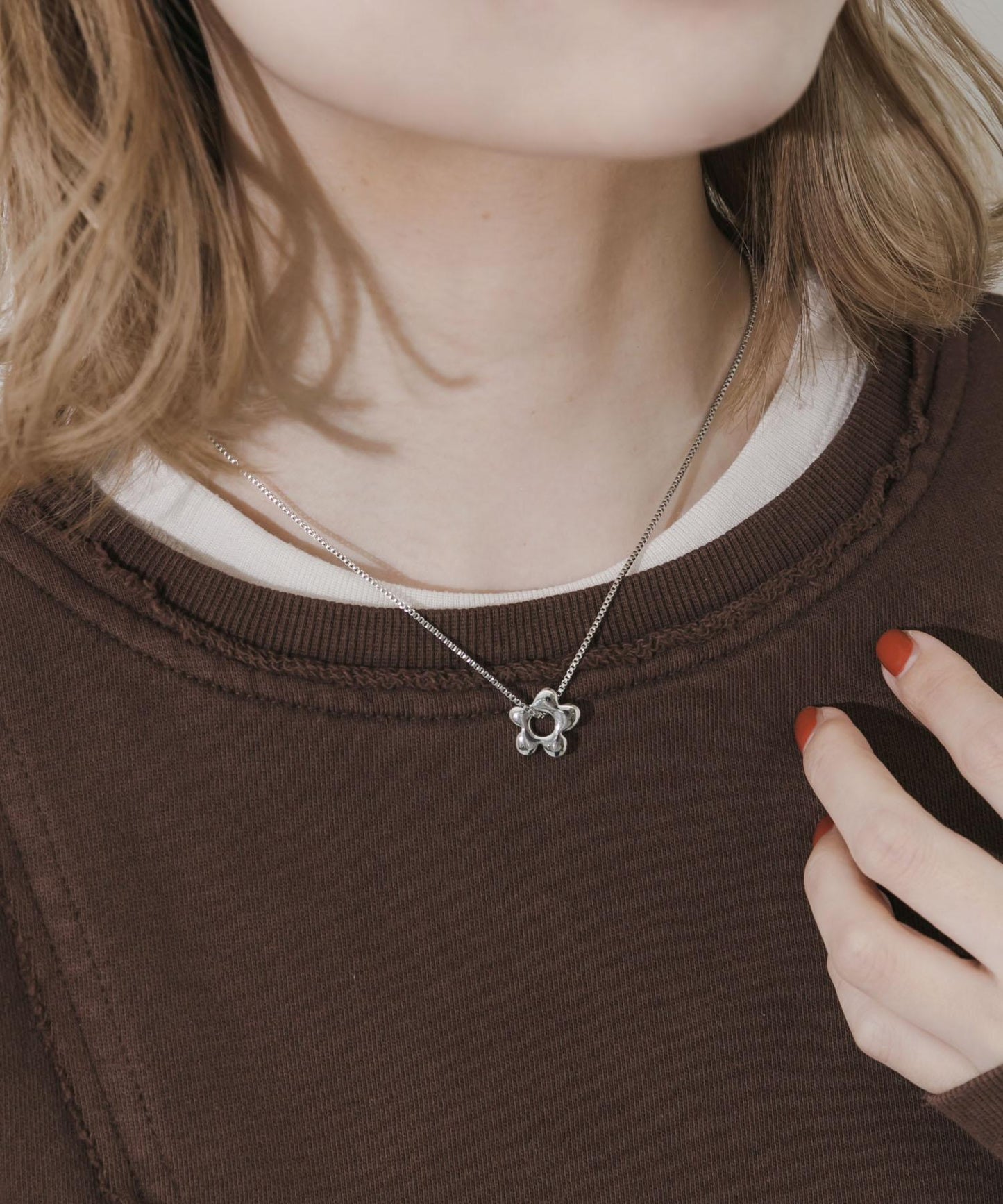 不鏽鋼花朵吊墜項鍊