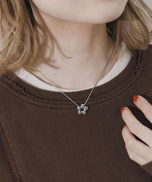 不鏽鋼花朵吊墜項鍊