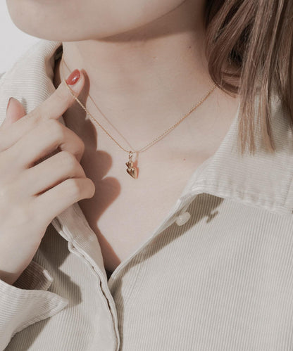 不鏽鋼雙心項鍊