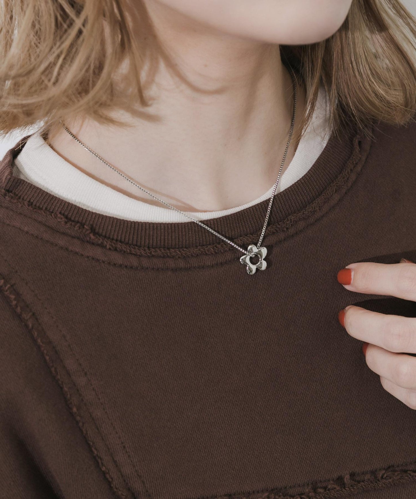 不鏽鋼花朵吊墜項鍊