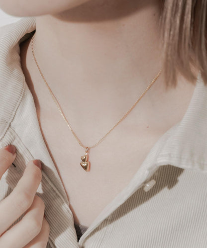 不鏽鋼雙心項鍊