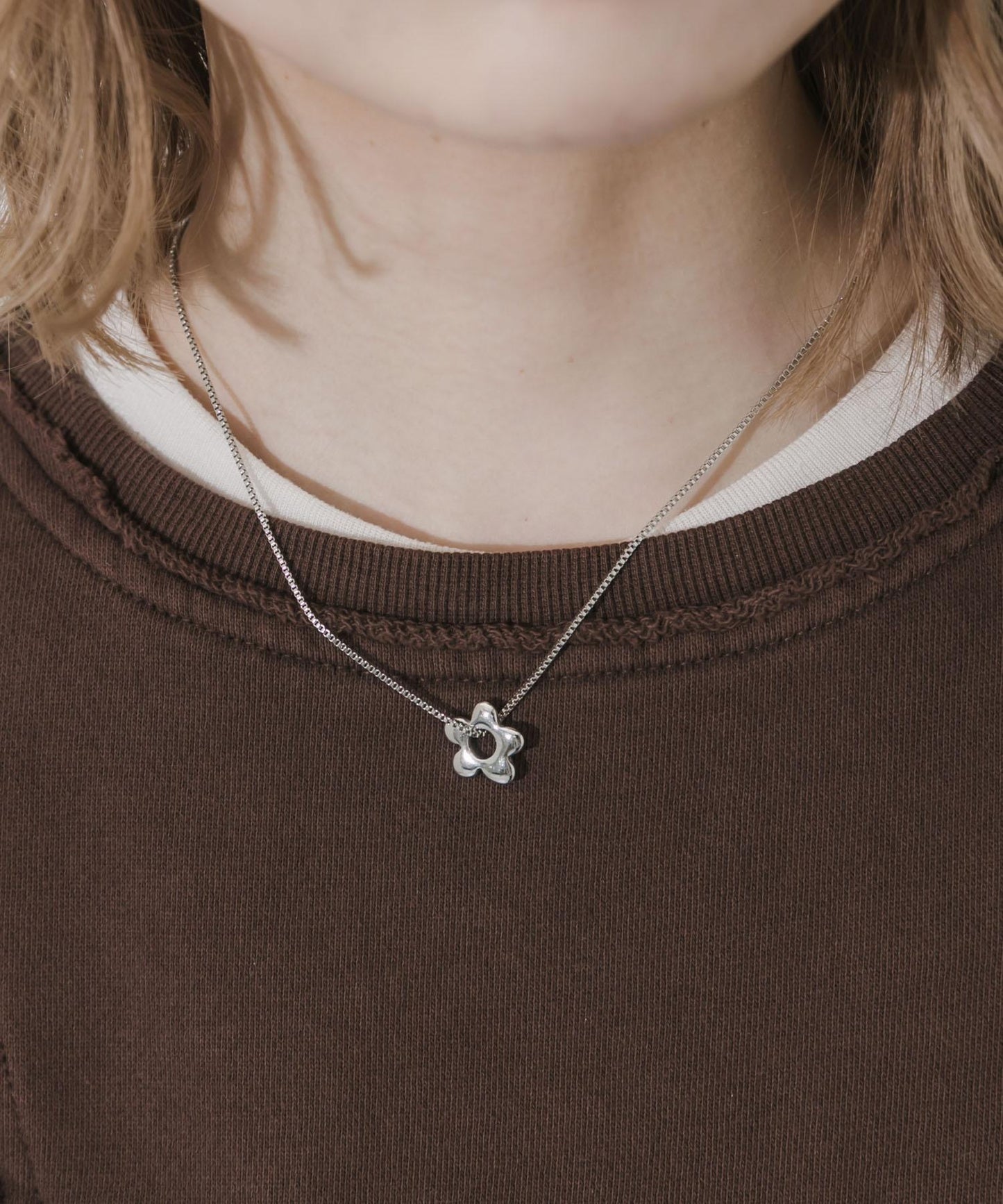 不鏽鋼花朵吊墜項鍊