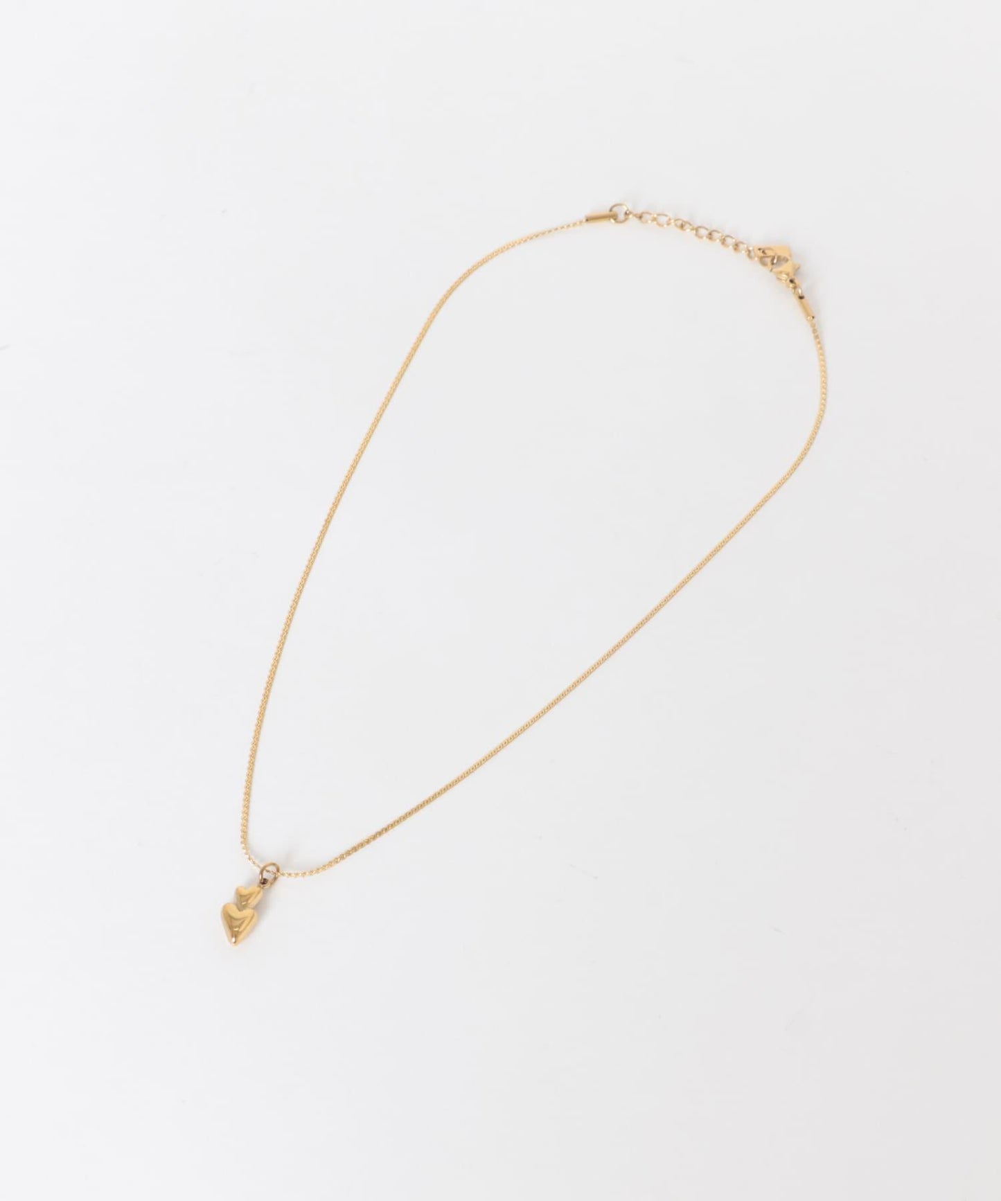 不鏽鋼雙心項鍊