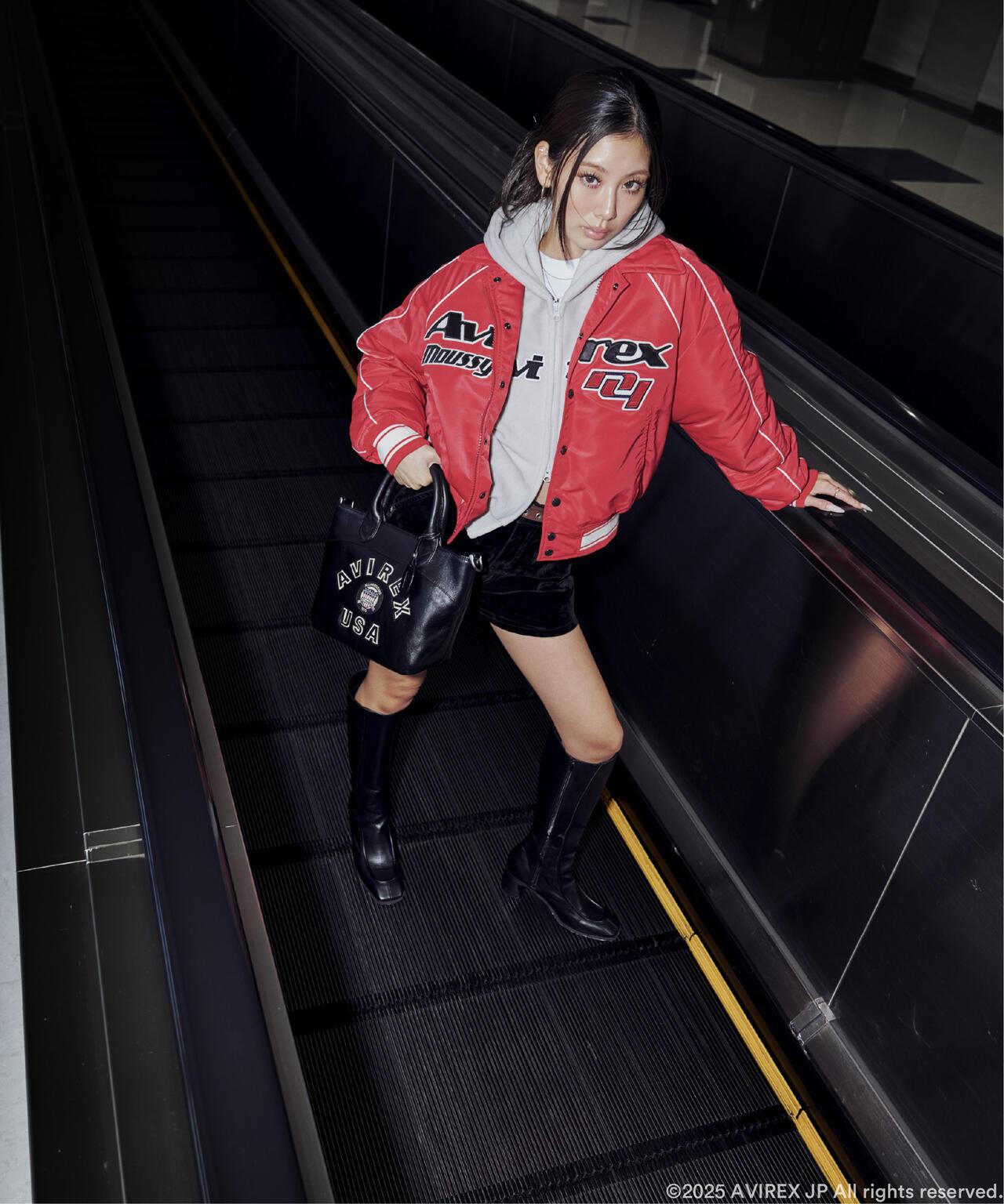 《AVIREX×MOUSSY》尼龍棒球夾克