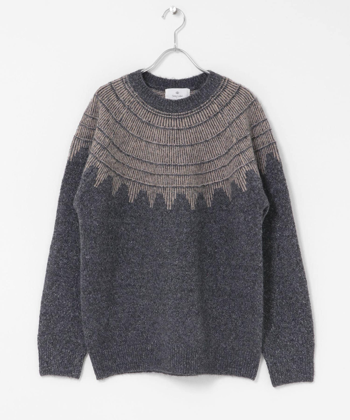 費爾島花紋針織套頭衫