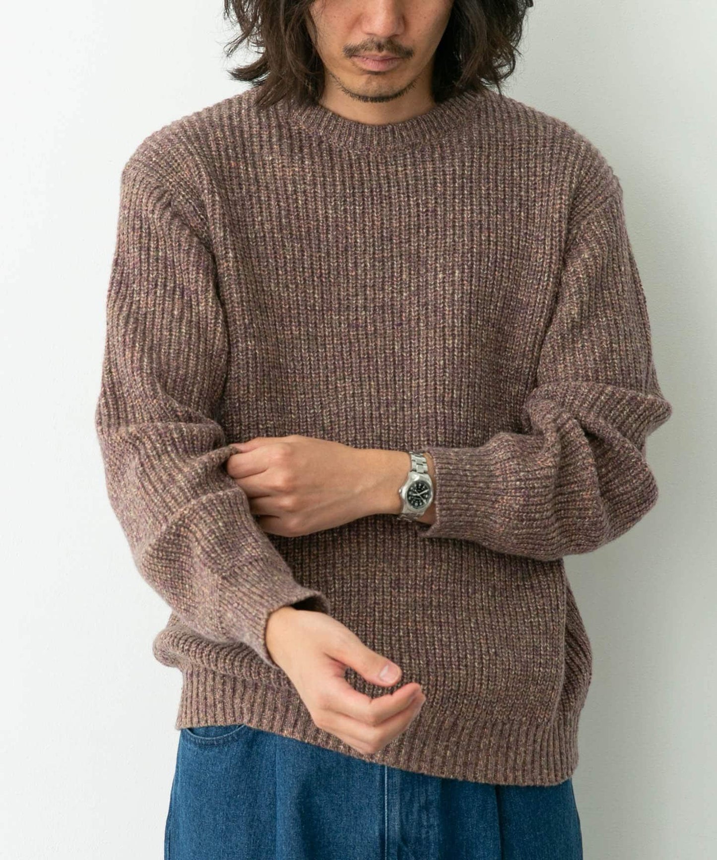 拼色針織套頭衫